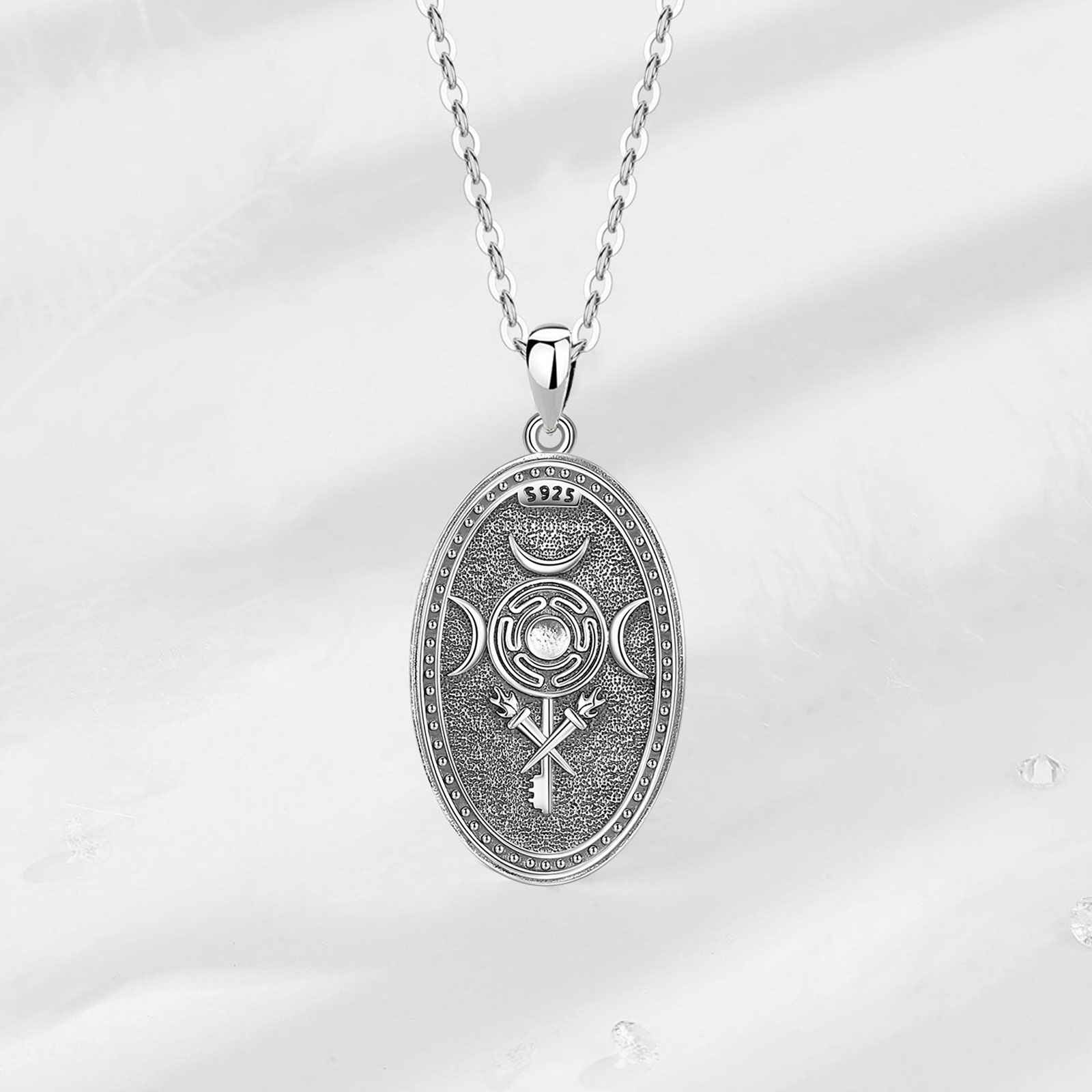Eudora 925 Sterling Silver Tri - 925 Sterling Silver Chain Necklace Men review and price
