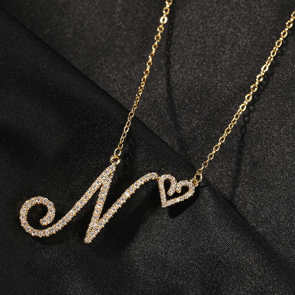 Personalized Script Initial Ne - Initial Letter Necklace 18K Gold review and price