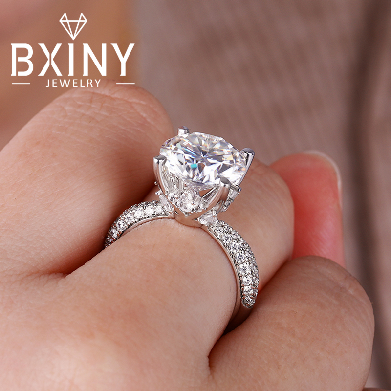 BXINY D Color 5CT Moissanite R - Moissanite Engagement Ring 1 Carat review and price