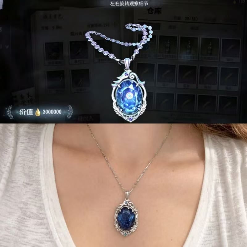 Identity V Cursed Sapphire Nec - Anime Pendant Necklace review and price