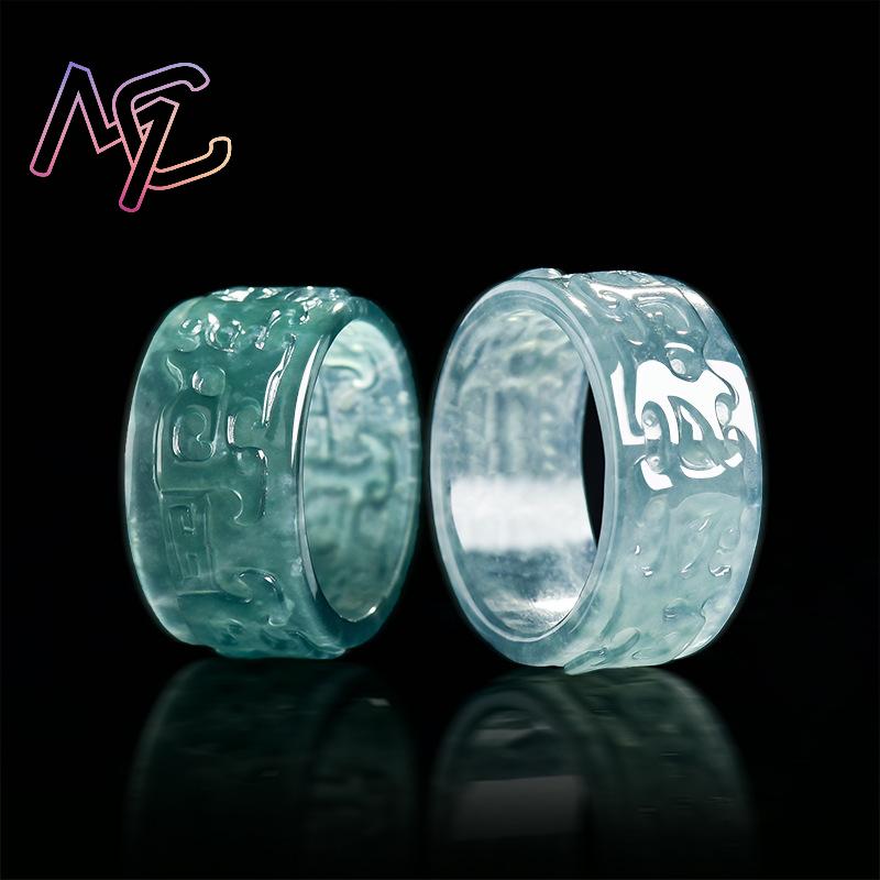 Myanmar Jadeite Taotie Ring Fa - Rings review and price