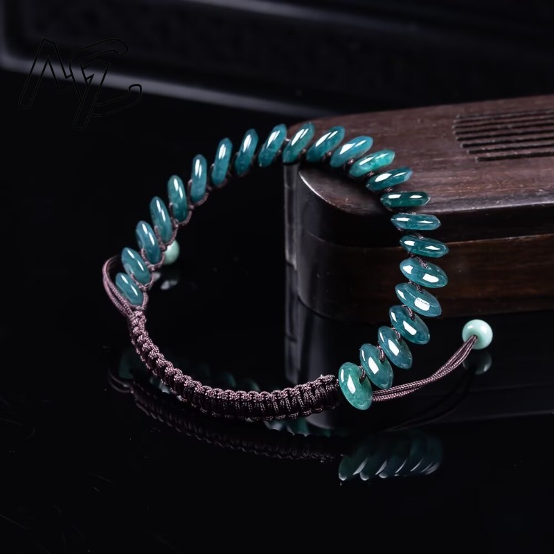 Natural Real Emerald Blue Wate - Necklaces review and price