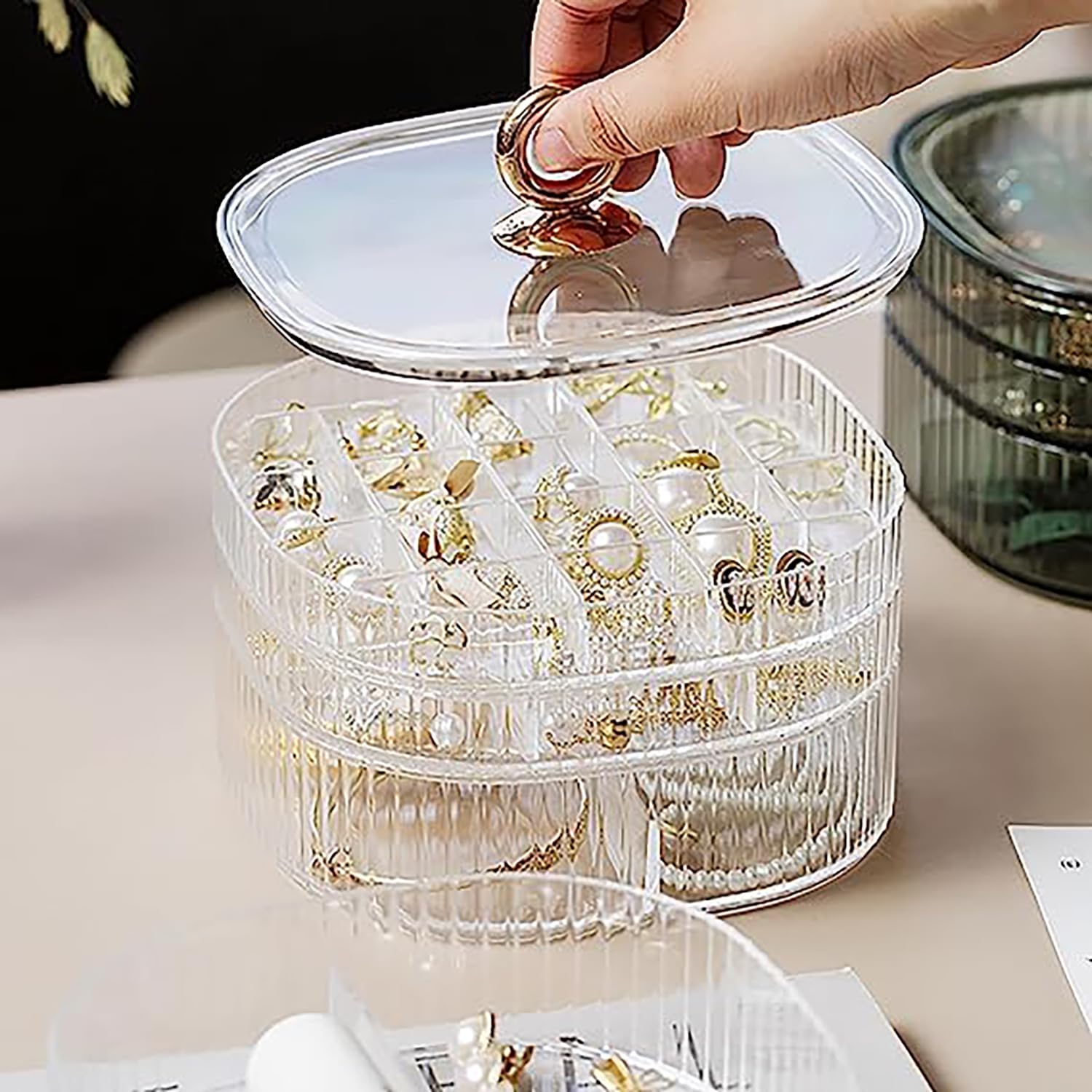 Transparent Jewelry Box 3-Laye - Earrings review and price