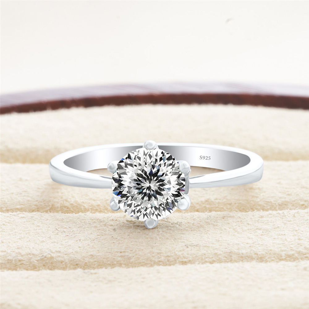 JoyceJelly Classic Six-Claw Mo - Moissanite Engagement Ring 1 Carat review and price