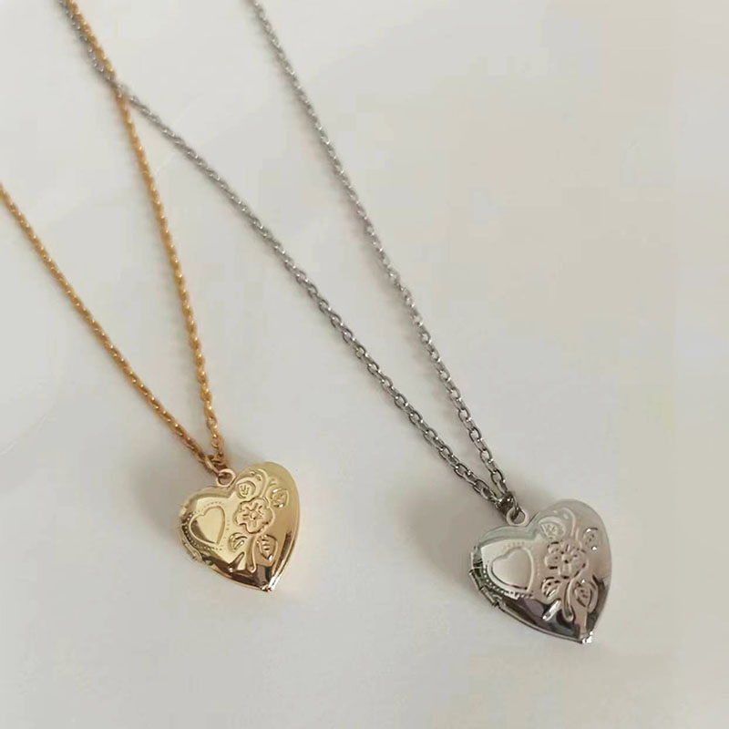 1pc Tiny Heart 14mm Photo Fram - Heart Locket Necklace Photo review and price