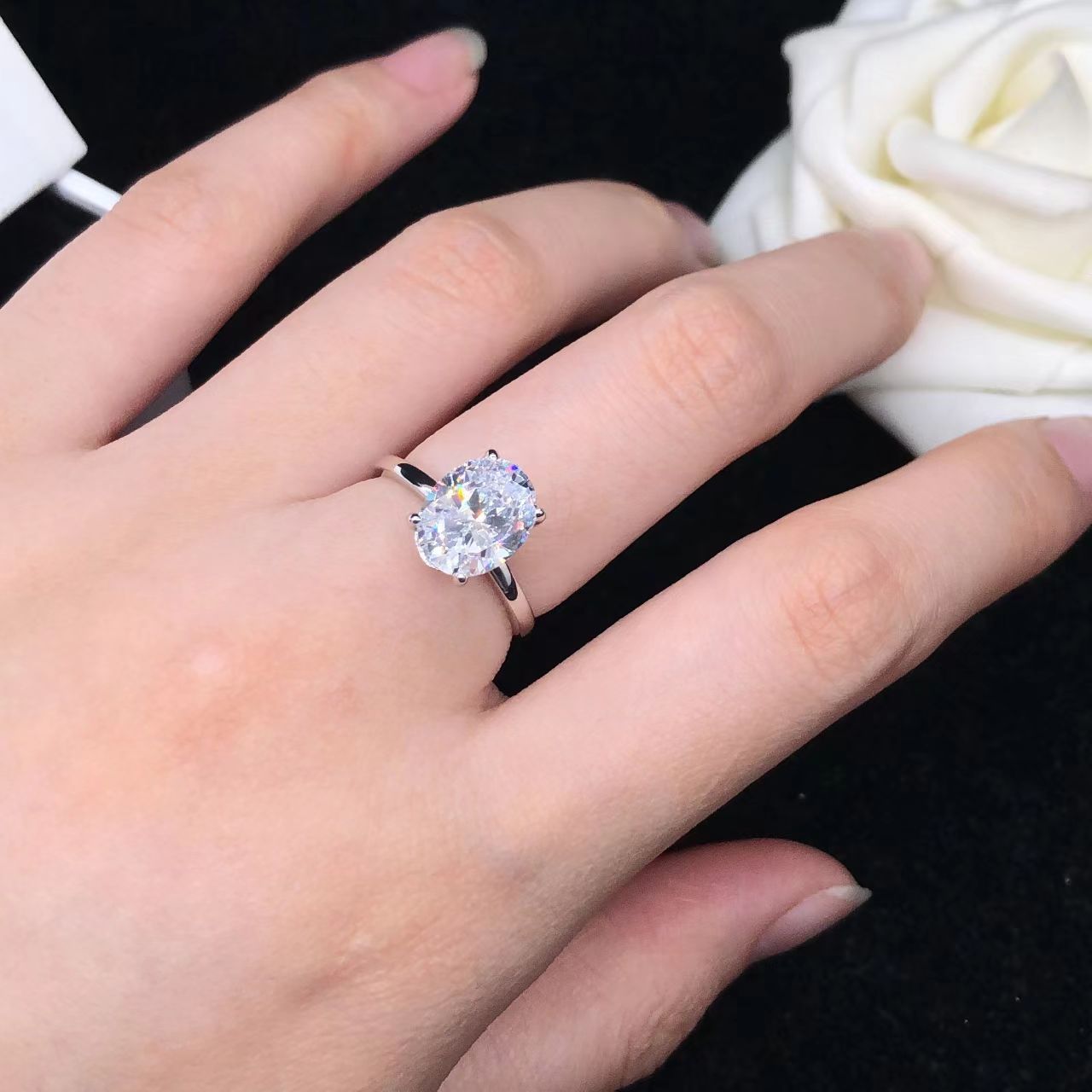 1/2/3 Carat Oval Cut Moissanit - Moissanite Engagement Ring 1 Carat review and price