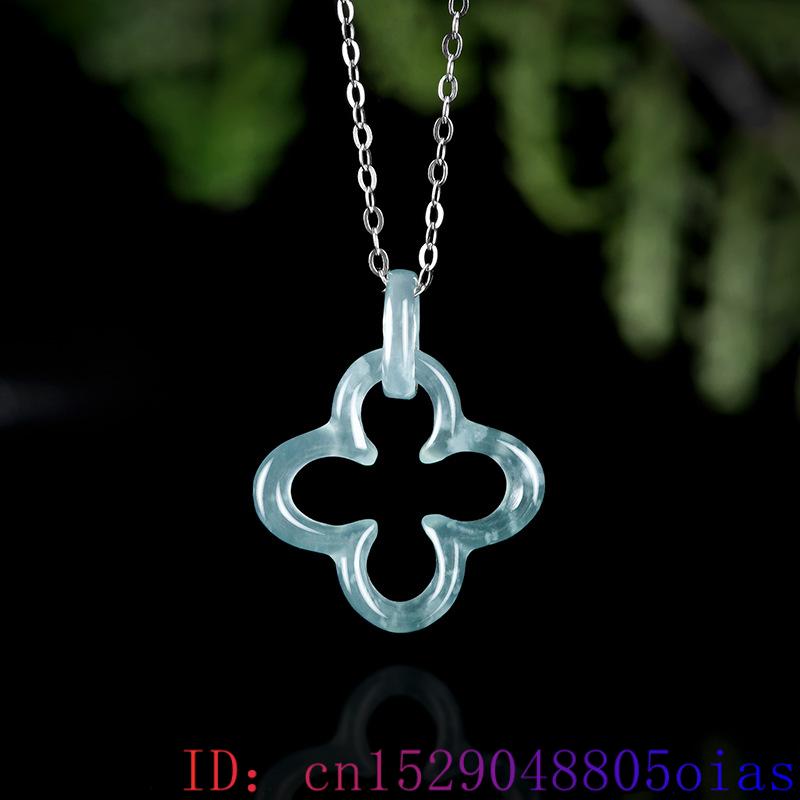 Blue Myanmar Jadeite Four Leaf - Necklaces review and price