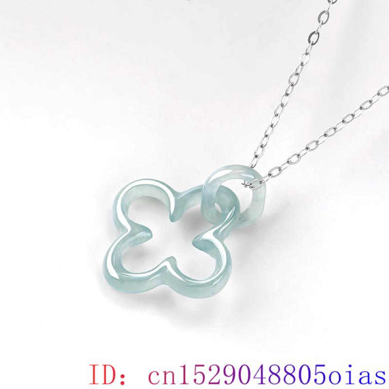 Blue Myanmar Jadeite Four Leaf - Necklaces review and price
