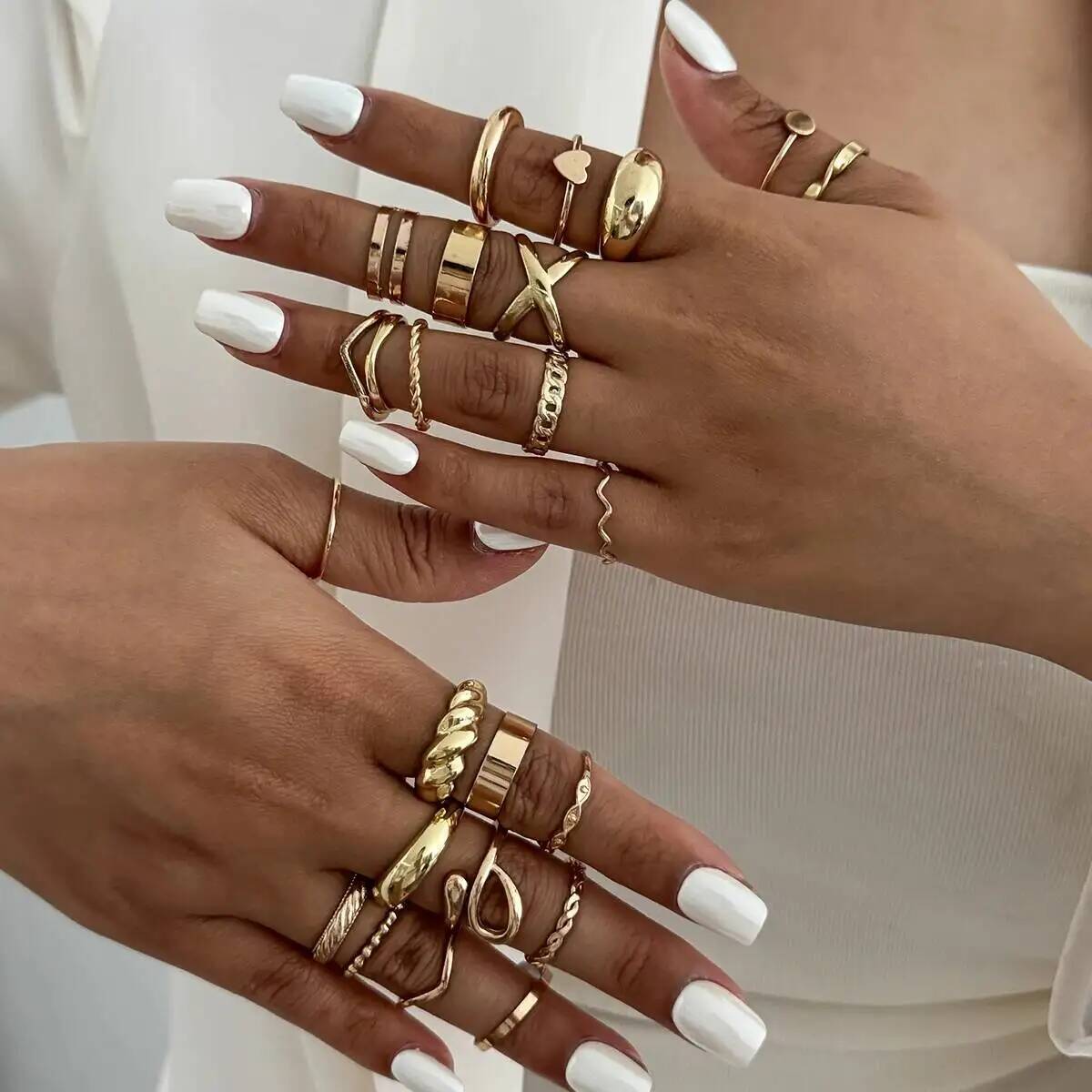 KunJoe 24Pcs/Set Trendy Irregu - Vintage Punk Knuckle Rings Set review and price
