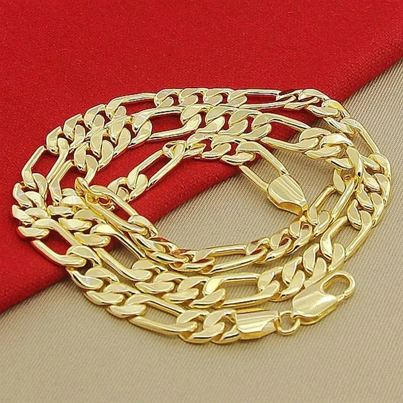 925 Sterling silver 18K gold N - 925 Sterling Silver Chain Necklace Men review and price
