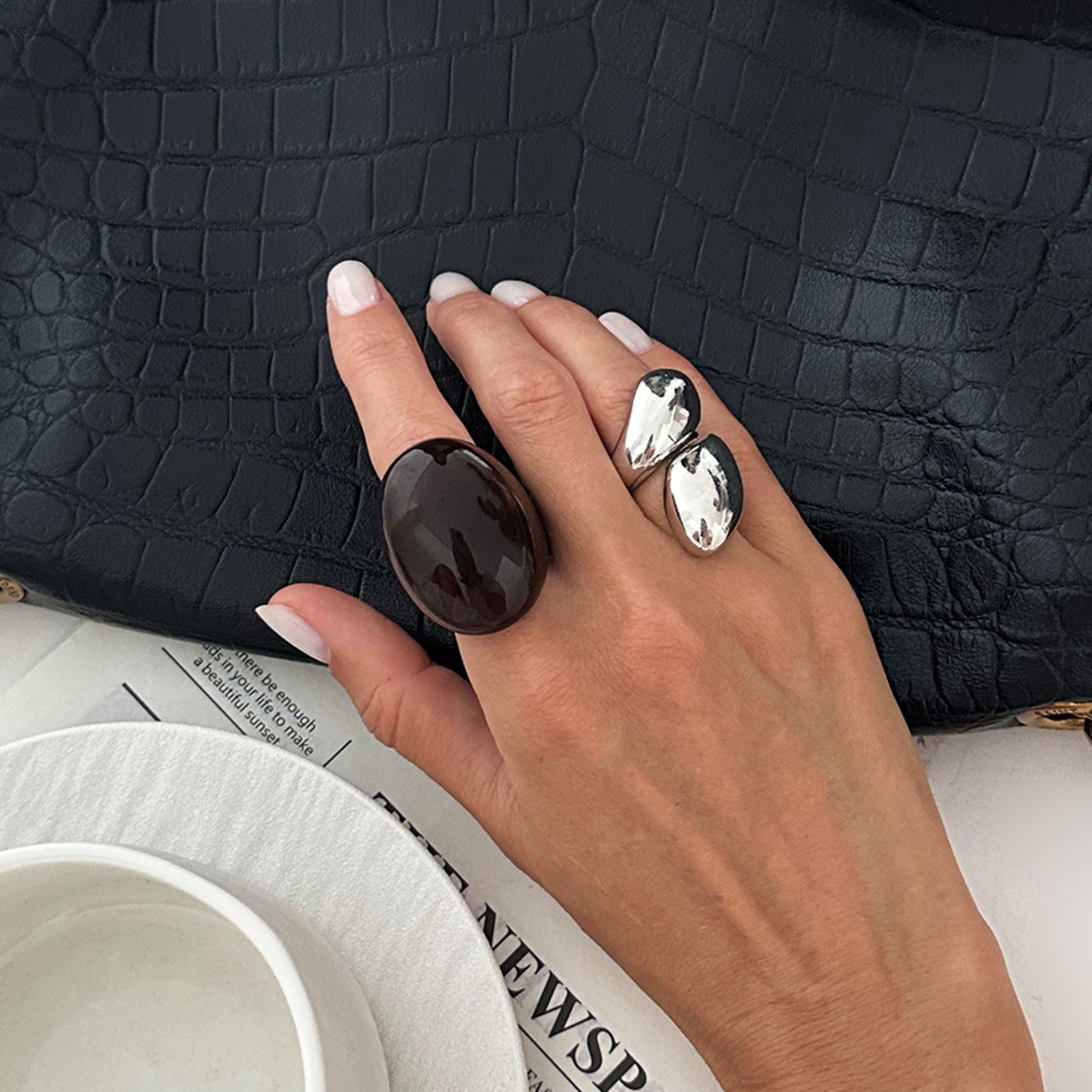 SHIXIN 2Pcs/Set Vintage Metal  - Vintage Punk Knuckle Rings Set review and price