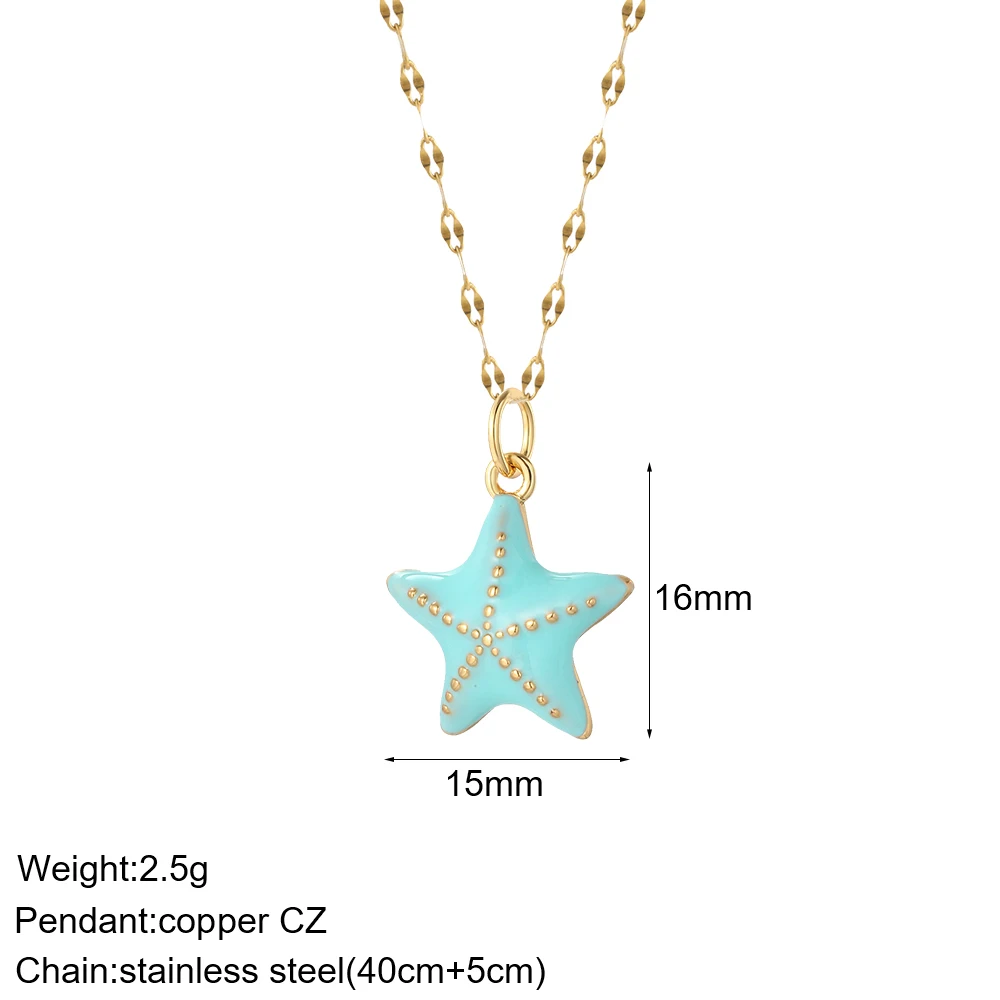 Cute Sea Star Shell Diy Neckla - Cross Pendant Necklace Gold review and price