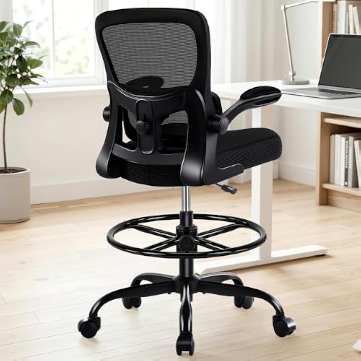 Ergonomic Drafting Chair with  - Rings review and price