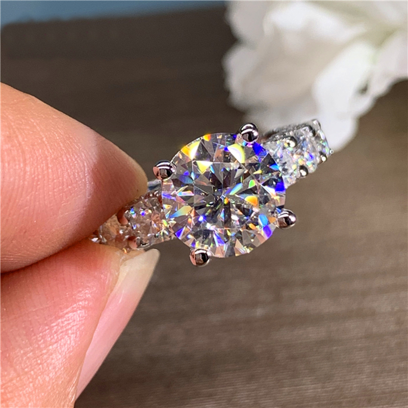 Custom Solid 18K Au750 White G - Moissanite Engagement Ring 1 Carat review and price