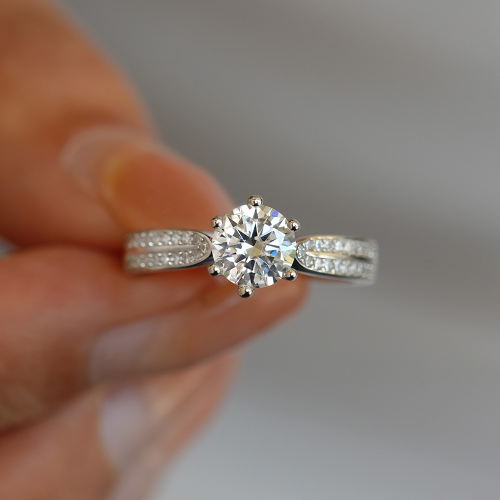 0.5/1/2/3 Carat Classic Six Cl - Moissanite Engagement Ring 1 Carat review and price