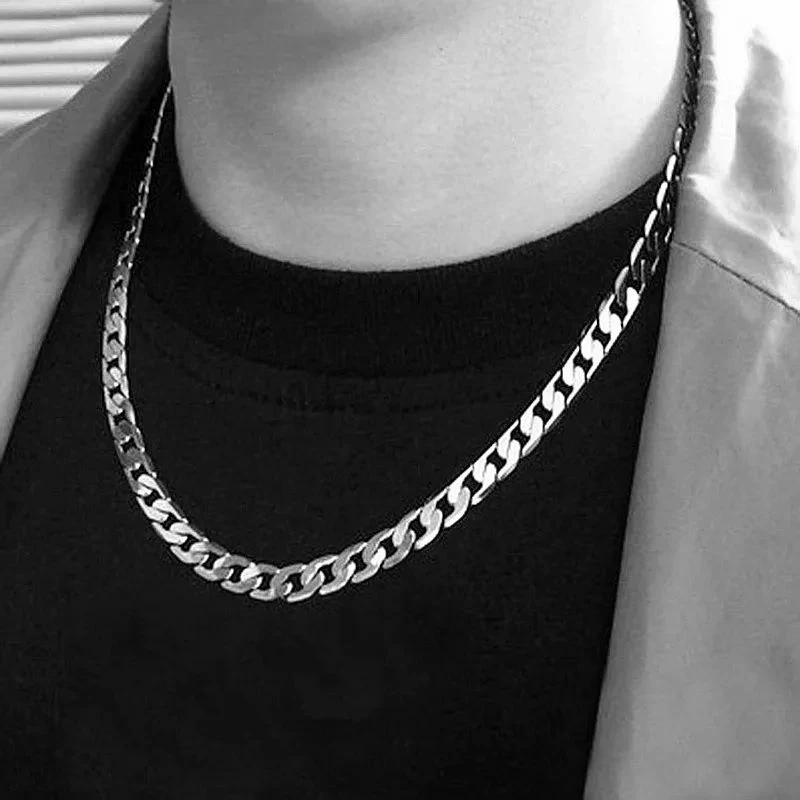 925 Sterling Silver Necklace F - Cuban Link Chain 12Mm review and price