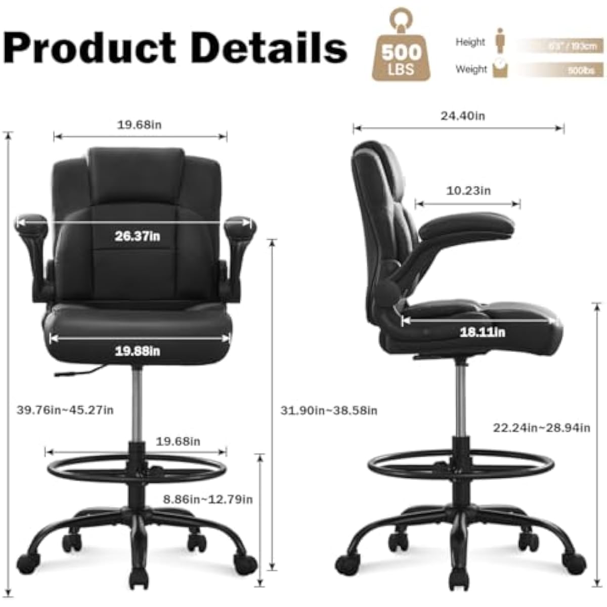 Ergonomic Tall Stool for Stand - Rings review and price