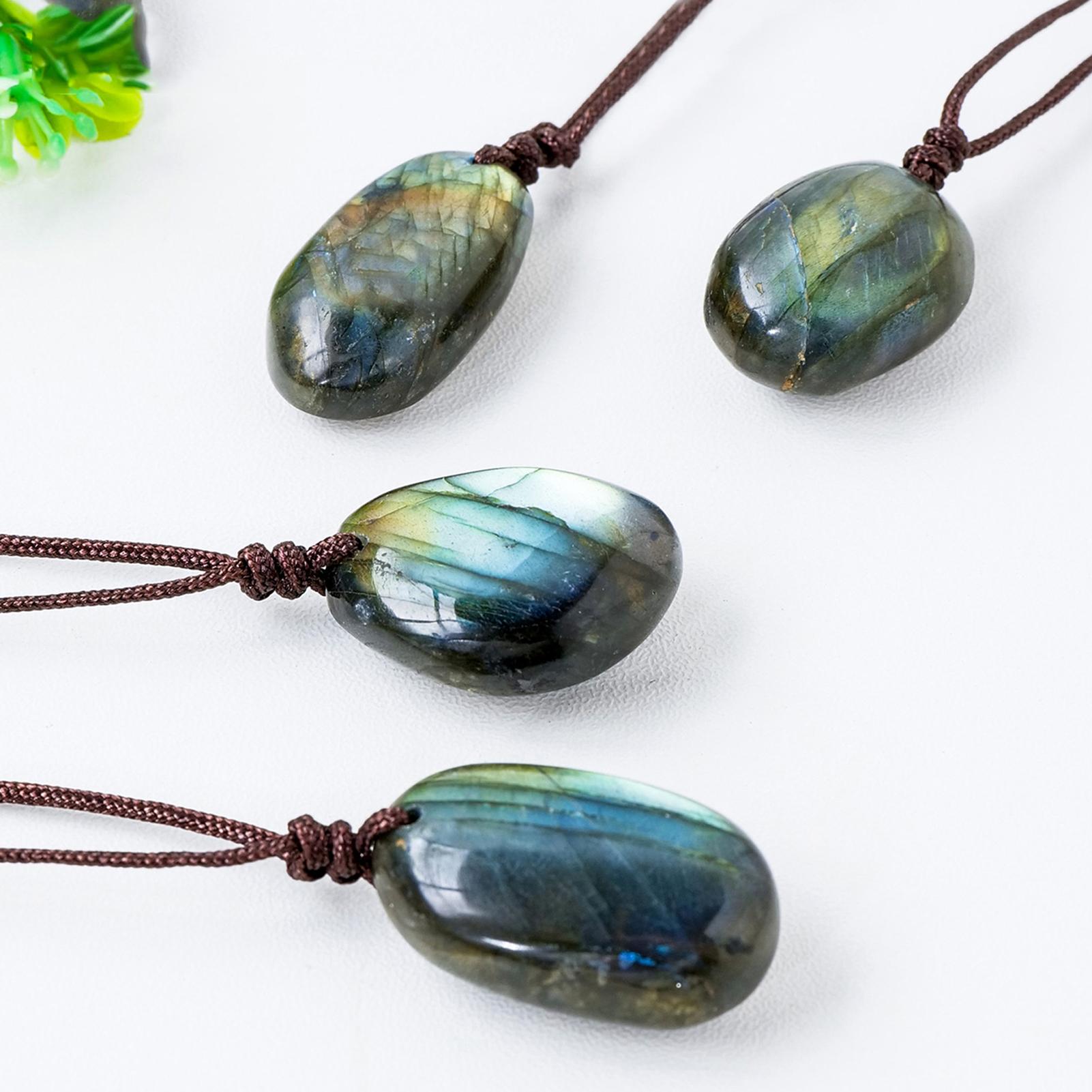 Natural Labradorite Pendant Ne - Crystal Pendant Necklace Natural Stone review and price