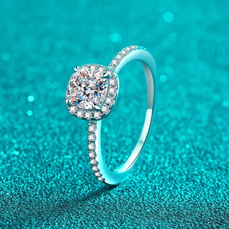S925 Sterling Silver Moissanit - Moissanite Engagement Ring 1 Carat review and price