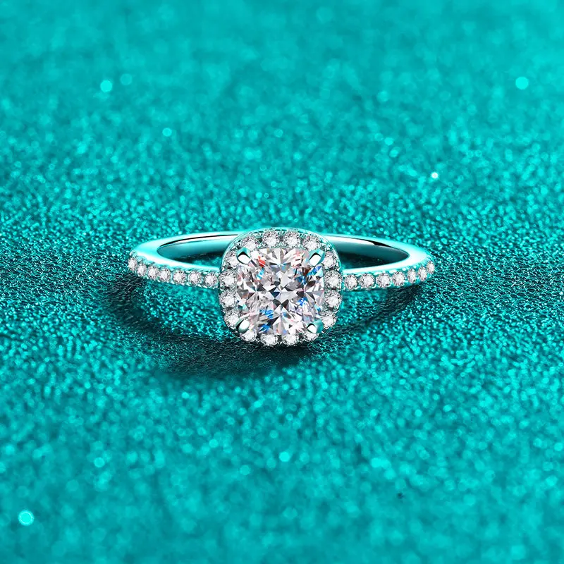 S925 Sterling Silver Moissanit - Moissanite Engagement Ring 1 Carat review and price