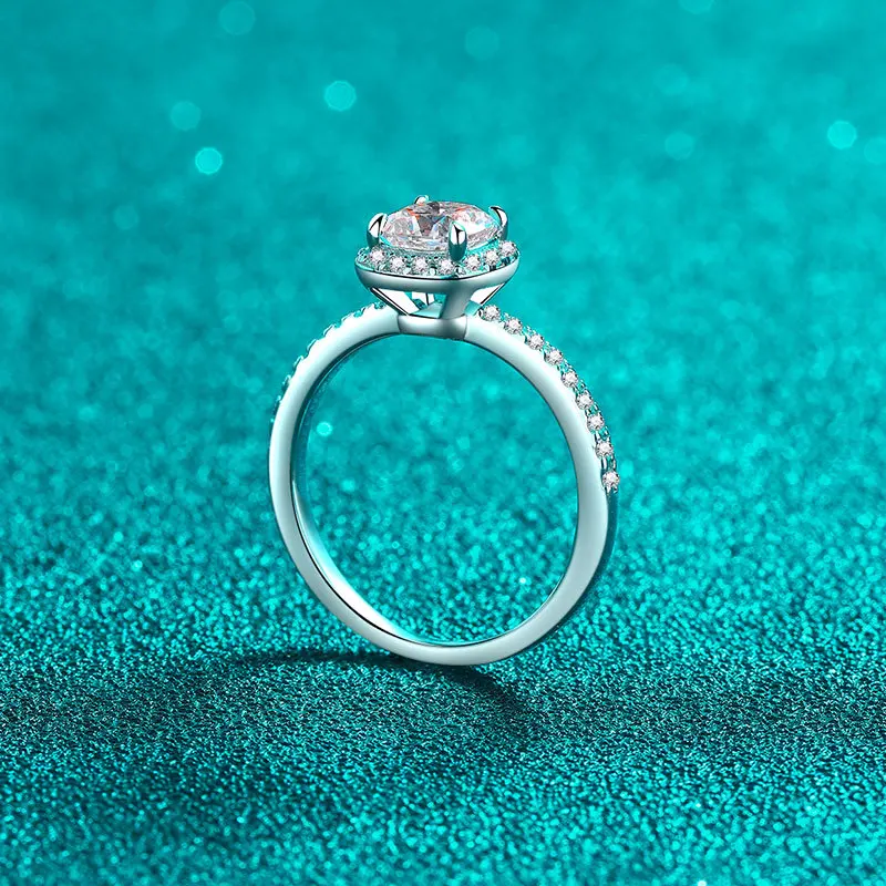S925 Sterling Silver Moissanit - Moissanite Engagement Ring 1 Carat review and price