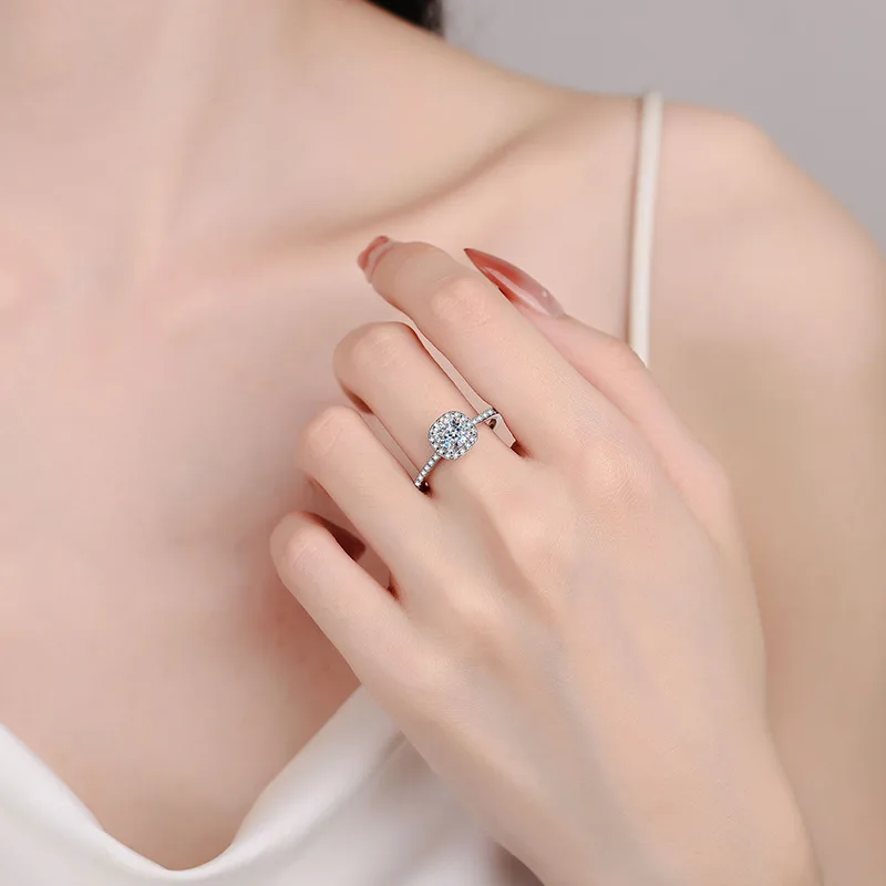 S925 Sterling Silver Moissanit - Moissanite Engagement Ring 1 Carat review and price