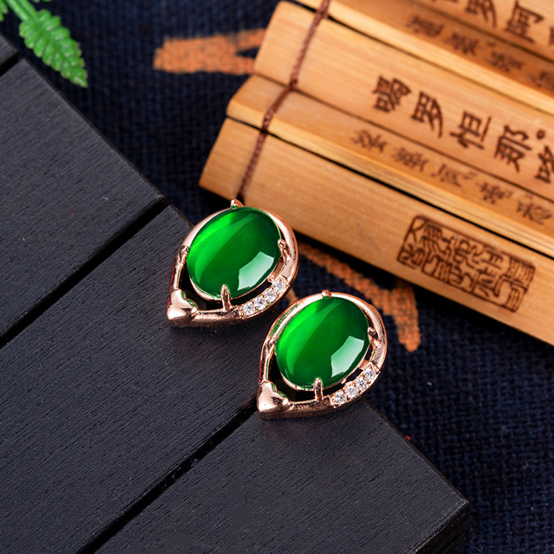 Natural Jade Flower Earrings S - Earrings review and price