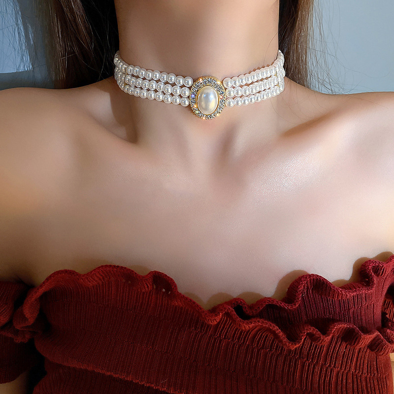 Luxury Vintage Three-layer Imi - Pearl Choker Necklace Vintage review and price