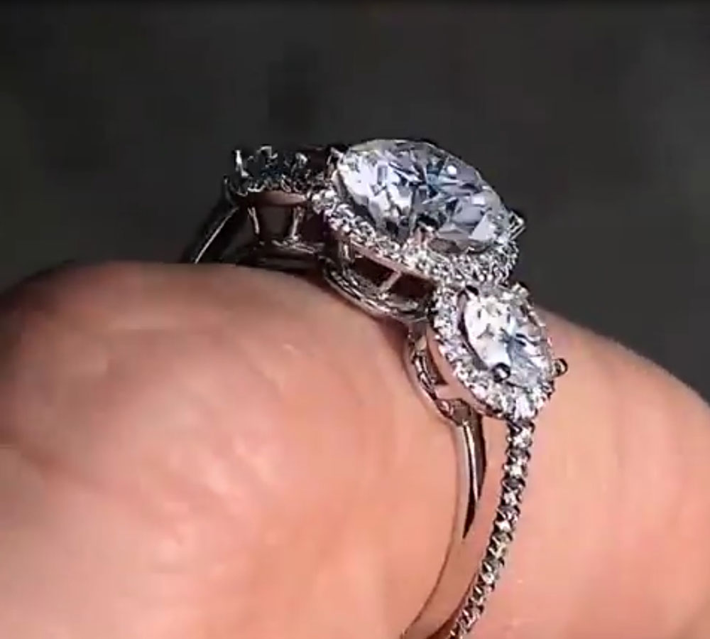 Custom Real Platinum PT950 Wom - Moissanite Engagement Ring 1 Carat review and price